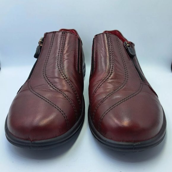 ECCO Light womens loafer Sz 37 LEATHER Comfort PREPPY coastal Work CASUAL CHIC - Picture 2 of 13